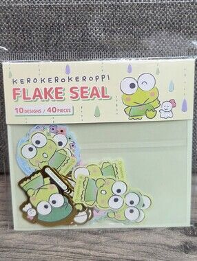 Sanrio Keroppi Flake Seal 40pc Japanese Kawaii Stickers